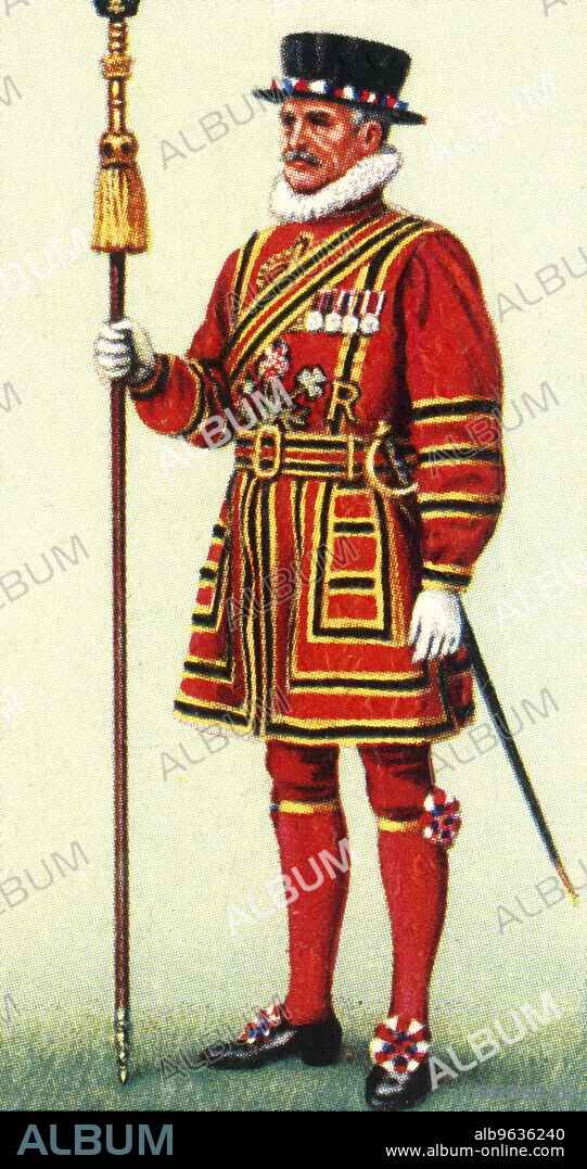 'Yeoman of King's Bodyguard of Yeomen of the Guard', 1937. From "The Coronation of H.M. King George VI and H.M. Queen Elizabeth 1937". [John Player & Sons, London, 1937].