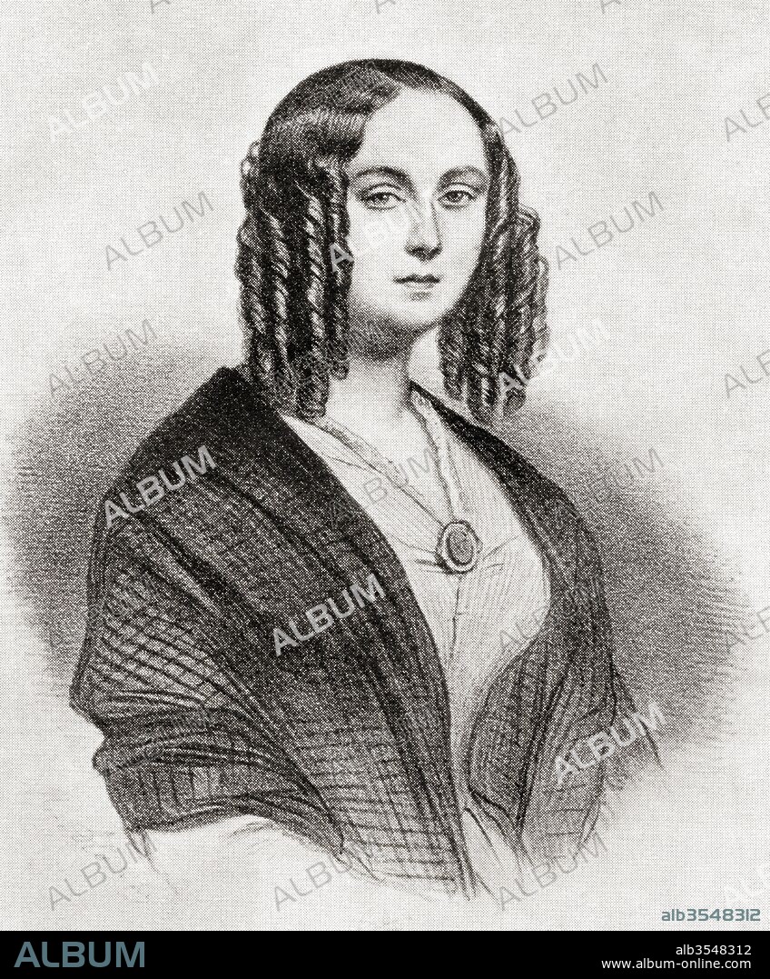 Louise Colet, 1810 – 1876, born Louise Revoil. French poetess. From Gustave Flaubert, published 1935.