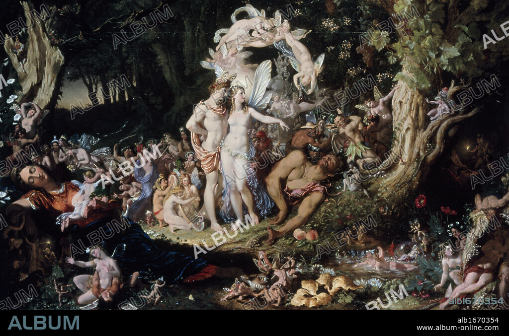 JOSEPH NOËL PATON. Oberon & Titania: Midsummer Night's Dream  Joseph Noel Paton (1821-1900 British).