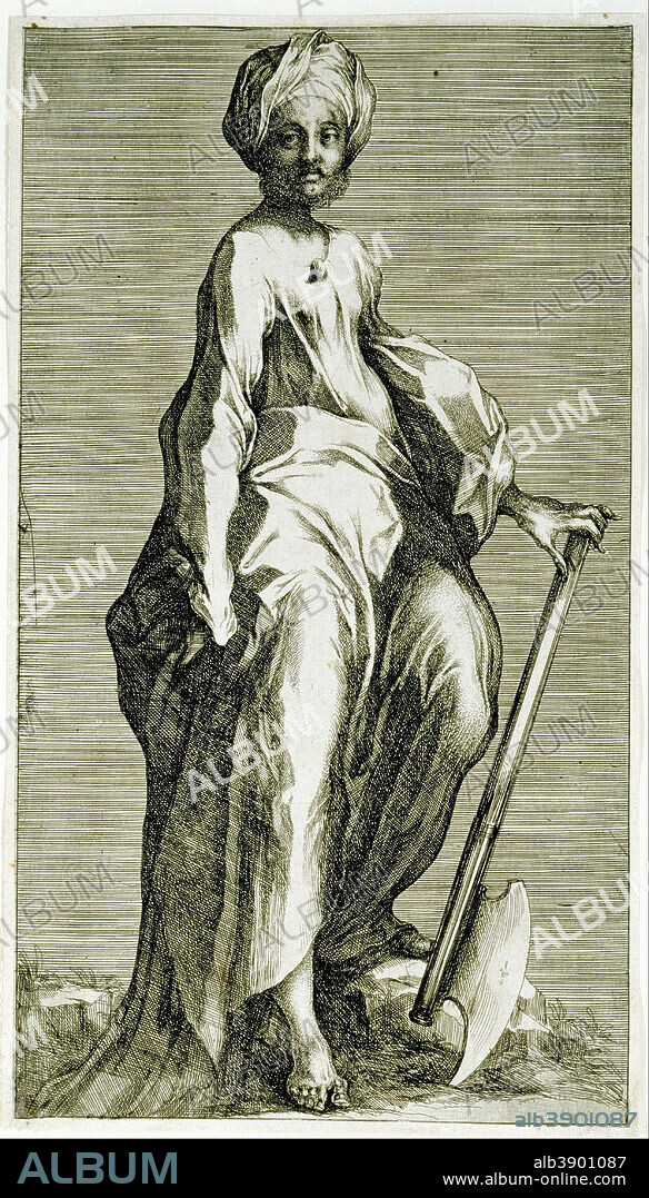 JACQUES BELLANGE. Saint Matthias. Date/Period: 1600/1616. Etching and engraving. Width: 81.8 cm. Height: 30.5 cm (sheet).