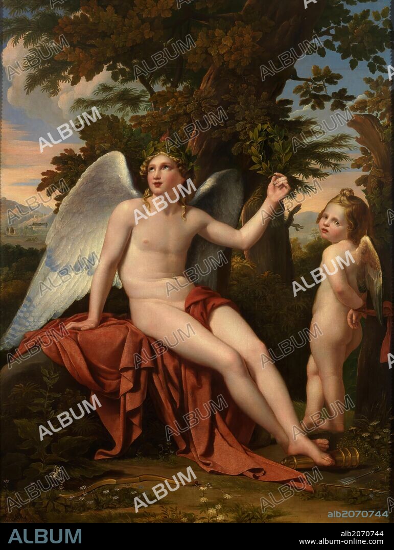 JOSE MADRAZO. José de Madrazo y Agudo / 'El Amor divino y el Amor profano', 1813, Escuela Española, Óleo sobre Lienzo, 198,3 cm x 149,5 cm, P06951.