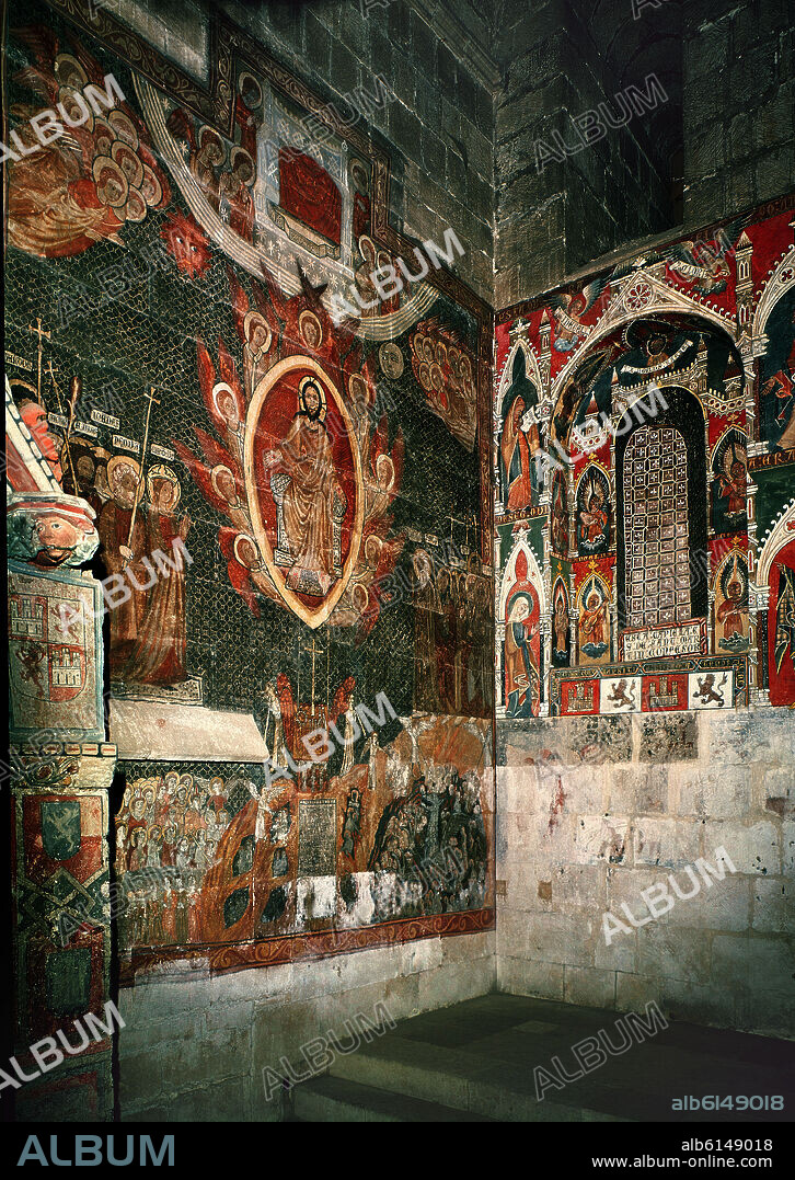 ANTON SANCHEZ DE SEGOVIA (S XII). CAPILLA DE SAN MARTIN TAMBIEN CONOCIDA COMO CAPILLA DEL ACEITE CON PINTURAS MURALES DEL SIGLO XIII - GOTICO ESPAÑOL.