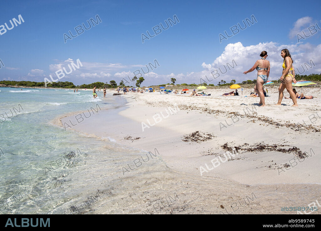 Es Caragol beach, Ses Salines, Mallorca, Balearic Islands, Spain.