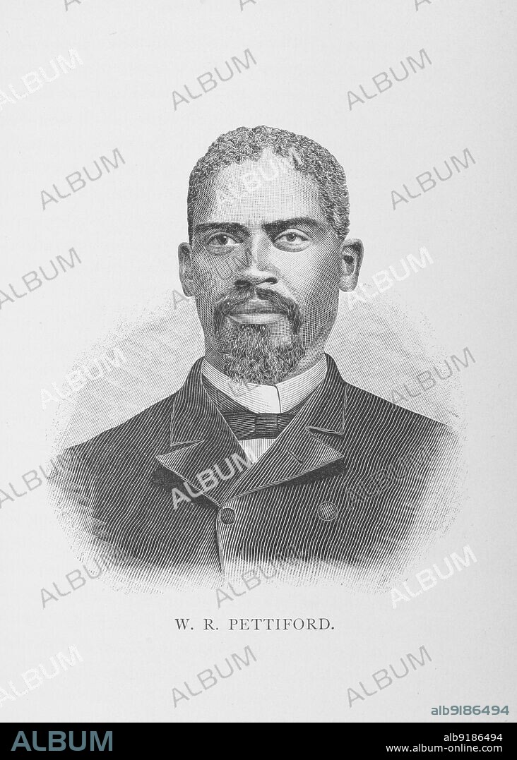 W. R. Pettiford, 1887. African-American banker and minister William R. Pettiford founded the Alabama Penny Savings Bank. From "Men of Mark: Eminent, Progressive and Rising" by William J. Simmons.
