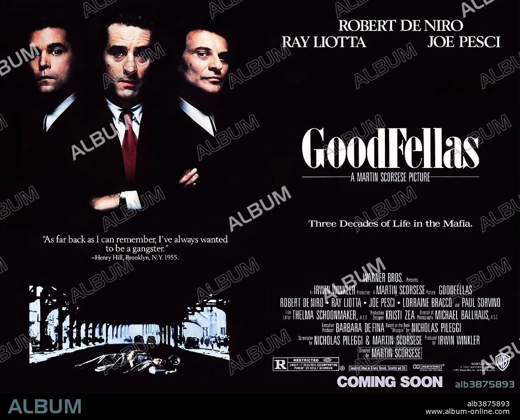 Poster de UNO DE LOS NUESTROS, 1990 (GOODFELLAS), dirigida por MARTIN SCORSESE. Copyright WARNER BROS.