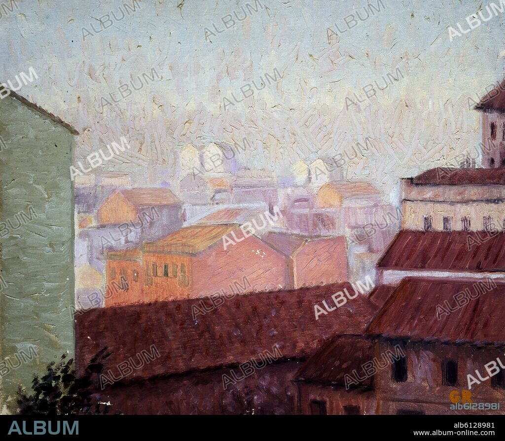 GERARDO RUEDA (1926-1996). CASA VISTA DESDE MI VENTANA (II) - 1947 - O/L - 46x55.