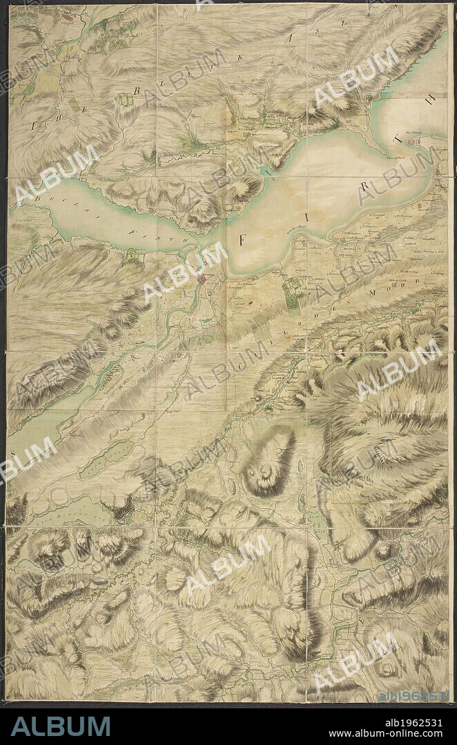 Map of post Jacobean Scotland in 1755, 10 years after the Battle of Culloden. The land of Culloden and Inverness. The Roy Map of Scotland. A very large and highly finished colored military survey of the kingdom of Scotland, exclusive of the islands, undertaken by order of William Augustus, Duke of Cumberland, and executed by Lieutenant [afterwards Major-General] William Roy, and other officers, under the superintendence of Lieut.-Col. David Watson, Deputy Quarter-Master-General of the Forces, in the years 1747-1755 drawn on a scale of about two inches to a mile: it is divided into 38 compartments which are contained in eight cases: a small map is attached, marked with corresponding divisions, to serve as a key to the arrangement.    The Roy Map of Scotland, c.1755 The military survey of Scotland was carried out in the wake of the 1745 Jacobite uprising and was intended to ensure there was no repetition. It is arguably the British Libraryâ€™s greatest cartographic treasure. Various versions survive, all kept in the Library. None was ever published. This is a much reduced version of the vast original map. The survey of Scotland (1747-55) is usually attributed to William Roy, who would later found the Ordnance Survey. While he was probably responsible for the topographical detail and lettering, the marvellous hill depiction was the work of Paul Sandby, â€™the father of English water colour artâ€™. Since no large-scale surveys were carried out in Scotland until the 19th century, the Roy Map remains invaluable for historical and genealogical research. [William Roy. A finished reduction of the military survey of Scotland. MS. c.1755]. Source: Maps CC.5.a.441 sheet 26. Language: English.