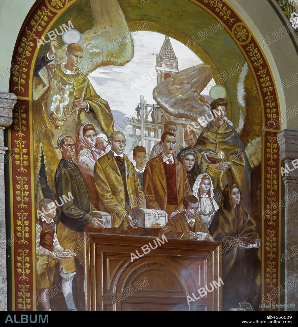 OBIOLS JOSEP. Pintura del ábside del Seminario diocesano de Tortosa (Bajo Ebro). Siglo XX.