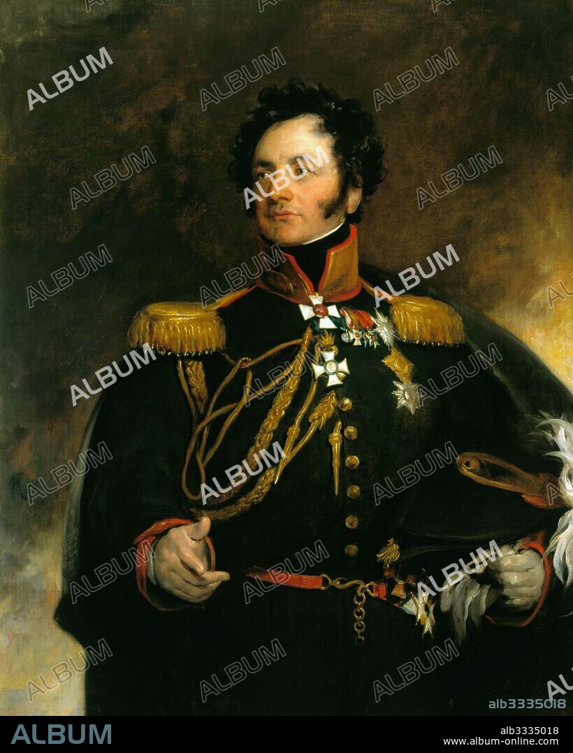 SIR THOMAS LAWRENCE. Portrait of General Fyodor Petrovich Uvarov (1773-1824).