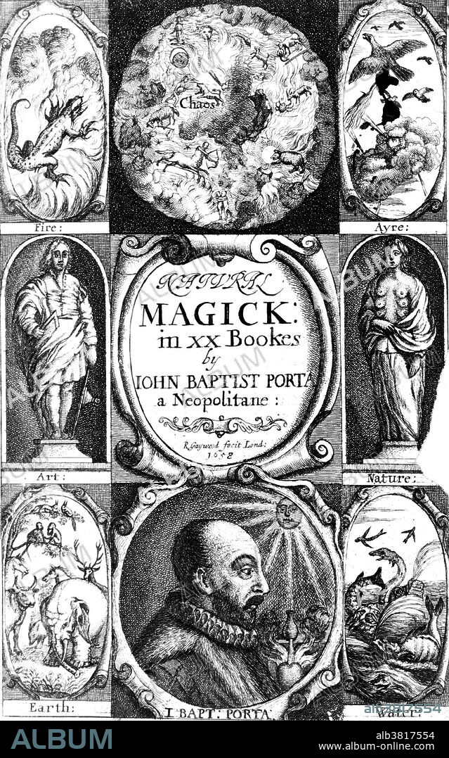 Giambattista della Porta (1535 - February 4, 1615) was an Italian scholar, polymath and playwright who lived in Naples at the time of the Scientific Revolution and Reformation. His most famous work, first published in 1558, was entitled Magiae Naturalis (Natural Magic). In this book he covered a variety of the subjects he had investigated, including the study of: occult philosophy, astrology, alchemy, mathematics, meteorology, and natural philosophy. In 1563, della Porta published De Furtivis Literarum Notis, a work about cryptography. In 1586 della Porta published a work on physiognomy, De humana physiognomonia libri IIII. His interest in a variety of disciplines resulted in the technological advances of the following: agriculture, hydraulics, military engineering, instruments, and pharmacology. The 17 theatrical works that have survived comprise 14 comedies, one tragicomedy, one tragedy and one liturgical drama. He died in 1615 at the age of 79 or 80.