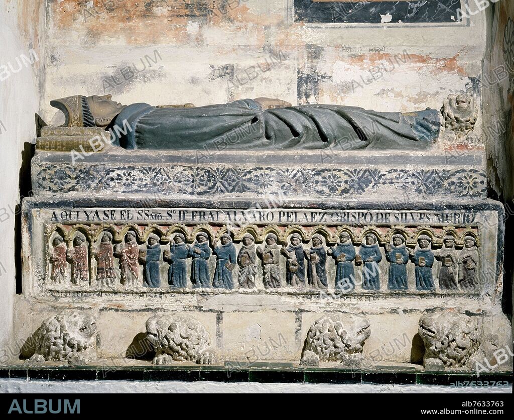 SEPULCRO DE FRAY ALVARO DE PELAEZ, OBISPO DE SILVES (ALGARVE PORTUGUES) - SIGLO XIV.