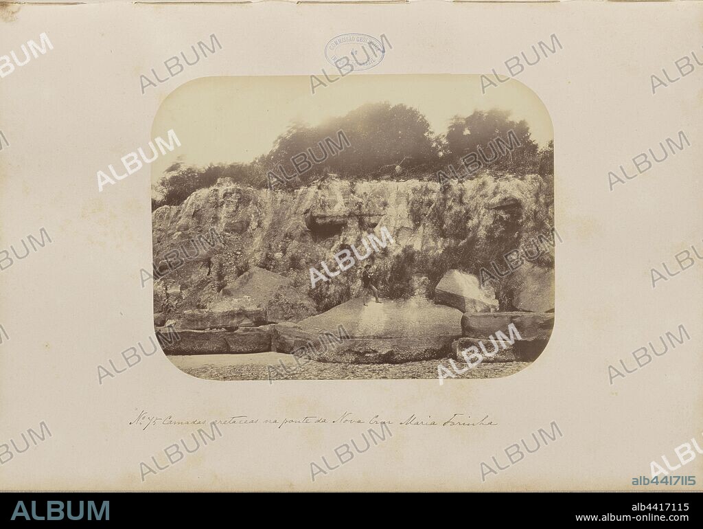 Camadas cretaceas na ponte da Nova Cruz Maria Farinha, Marc Ferrez (Brazilian, 1843 - 1923), Recife, Pernambuco, Brazil, 1875 - 1876, Albumen silver print, 19.2 × 25.4 cm (7 9/16 × 10 in.).