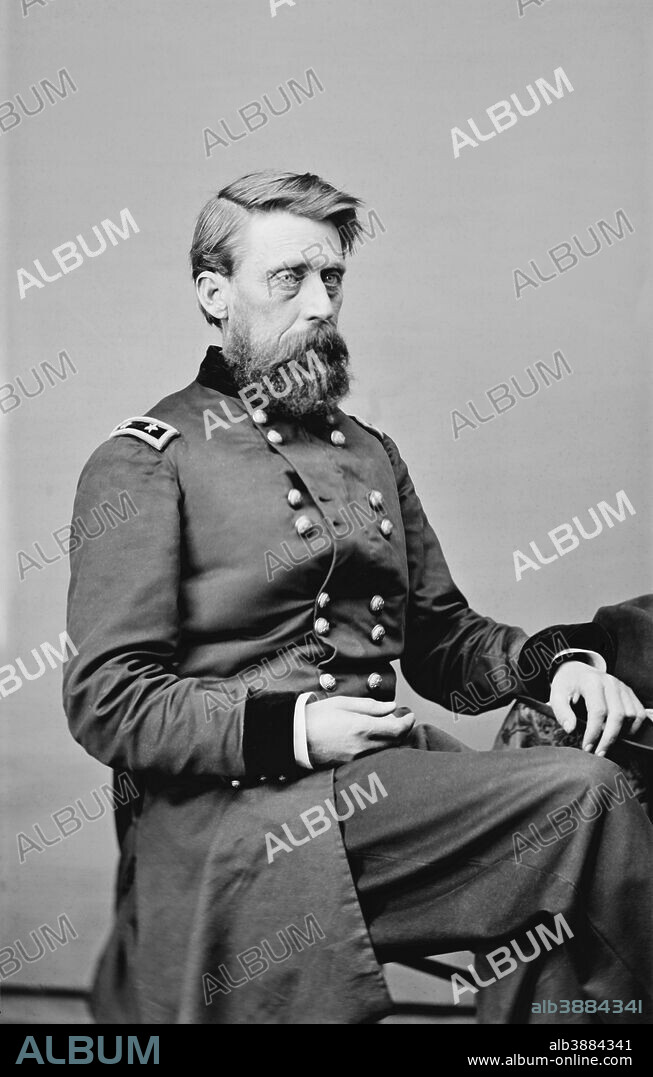Civil War Major General Jefferson C. Davis of the Union Army, circa 1860.