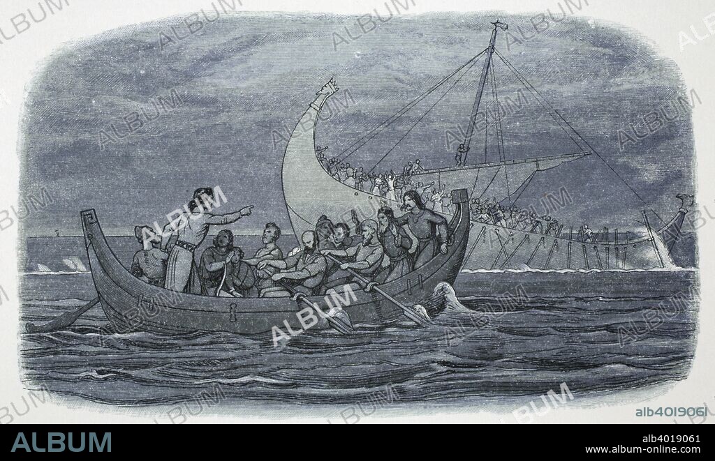 Wreck of the White Ship, Normandy, France, 1120 (1864). The wreck of the White Ship claimed the life of the 17 year old William Adelin (1103-1120), the only legitimate male heir of King Henry I (1068-1135). He was killed after returning to the ship in an attempt to rescue his illegitimate half-sister, the Countess of Perche. The boat sank after being overwhelmed by the number of survivors trying to get aboard. His death ultimately led to civil war as Henry's daughter, Matilda, and Stephen of Blois, a grandson of William the Conqueror, disputed the throne after Henry died.