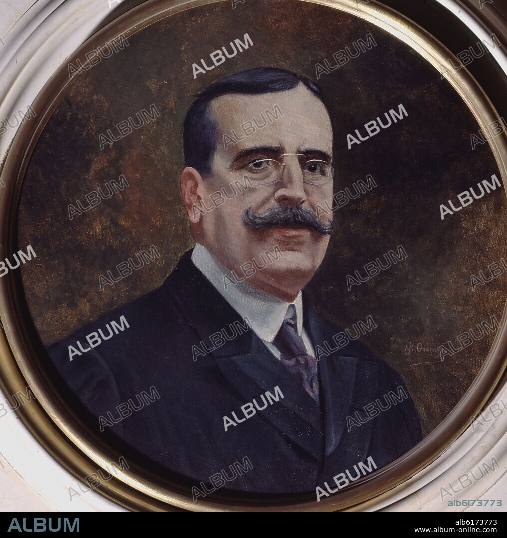 JOSE MARIA GAMONEDA (1875-1963). JOSE CANALEJAS Y MENDEZ (1854-1912) - JEFE DE GOBIERNO - 1913.