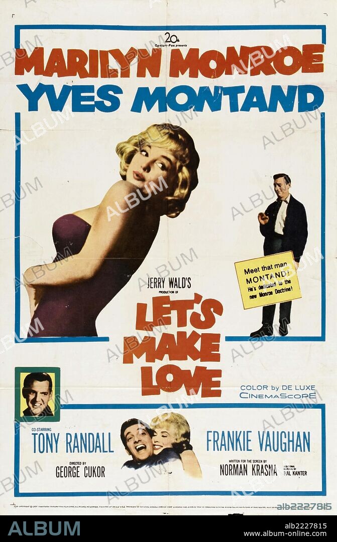 Poster de EL MULTIMILLONARIO, 1960 (LET'S MAKE LOVE), dirigida por GEORGE CUKOR. Copyright 20TH CENTURY FOX.
