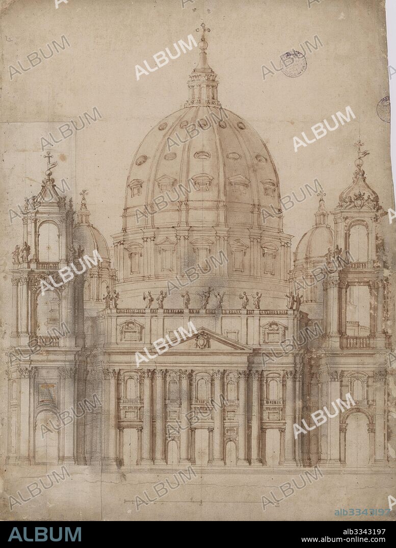 GIAN LORENZO BERNINI. Alternative Proposal for the facade of Basilica of St. Peter in the Vatican.