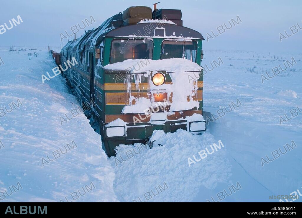 Russland, Sibirien, Region Krasnojarsk, die nordlichste Eisenbahn der Welt.