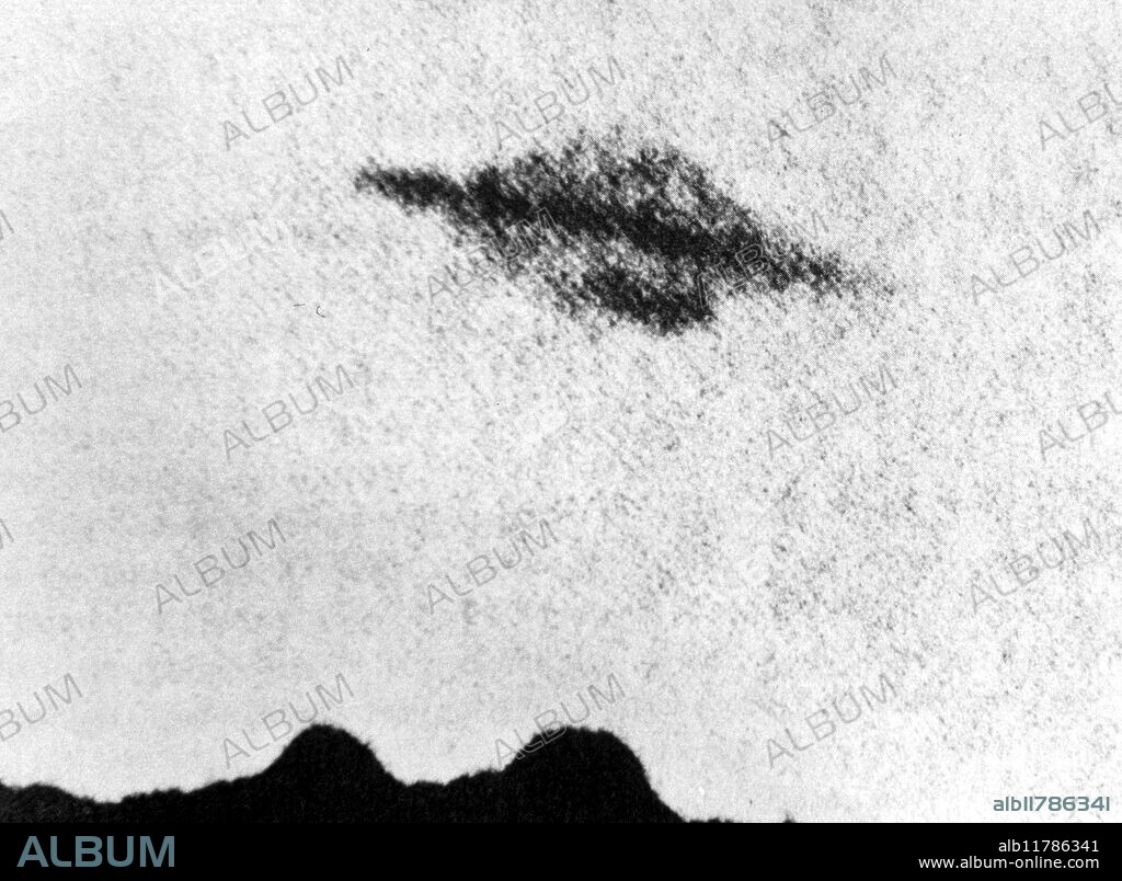 Close-up of UFO photographed at Trindade Island, South Atlantic Ocean, 16th January 1958 - ©TopFoto / Fortean.