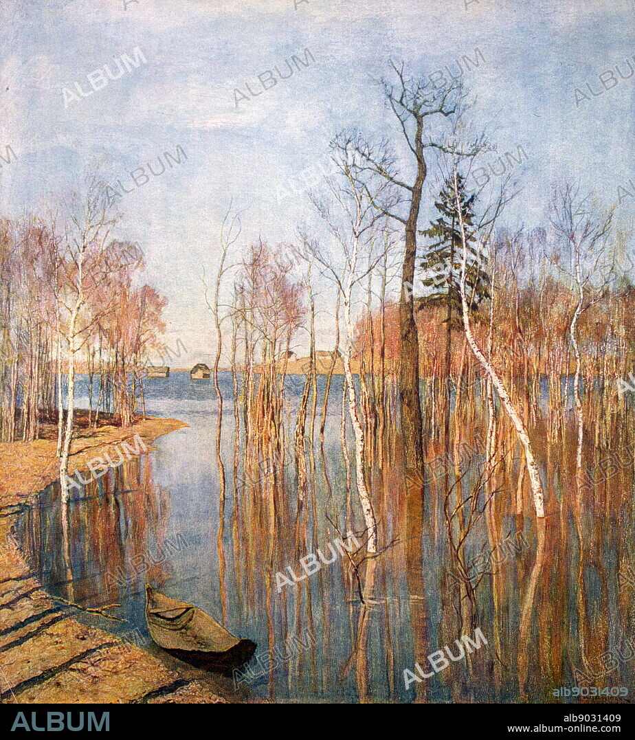 Spring - Big water 1897. By Isaac Levitan
Russian artist (1860-1900).