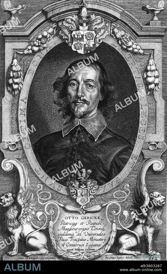 Otto von Guericke (November 30, 1602 - May 21, 1686) was a German scientist, inventor, and politician. His major scientific achievements were the establishment of the physics of vacuums, the discovery of an experimental method for clearly demonstrating electrostatic repulsion, and his advocacy of the reality of "action at a distance" and of "absolute space". Around 1650 von Guericke invented a vacuum pump consisting of a piston and an air gun cylinder with two-way flaps designed to pull air out of whatever vessel it was connected to, and used it to investigate the properties of the vacuum in many experiments. His scientific concerns may be divided into three areas, to each of which a Book of the Experimenta Nova is dedicated as follows: Book II; the nature of space and the possibility of the void, Book III: the experimental work on the production of vacua, the pressure of air and the Earth's atmosphere, and Book IV: the investigation into cosmic potencies. In 1677 von Guericke, after repeated requests, was reluctantly permitted to step down from his civic responsibilities. He died peacefully in his sleep in 1686 at the age of 83.
