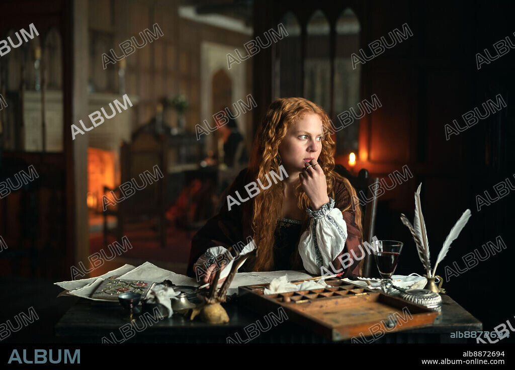 ALICIA VON RITTBERG in BECOMING ELIZABETH, 2022, unter der Regie von ANYA REISS, JUSTIN CHADWICK und UDAYAN PRASAD. Copyright The Forge.