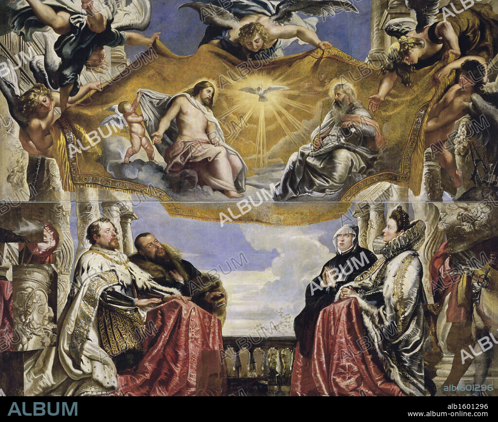Gonzaga Family in Adoration of the Holy Trinity  Peter Paul Rubens (1577-1640 /Flemish)  Palazzo Ducale, Mantua, Italy.