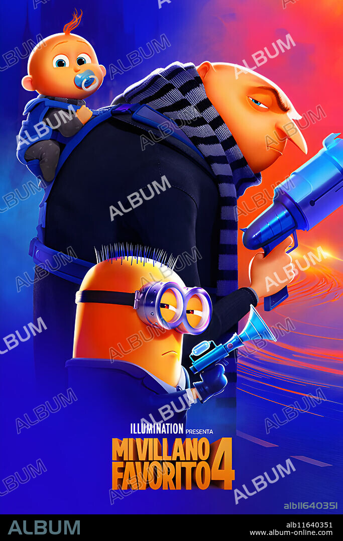 Poster de GRU 4. MI VILLANO FAVORITO, 2024 (DESPICABLE ME 4), dirigida por CHRIS RENAUD y PATRICK DELAGE. Copyright UNIVERSAL PICTURES.