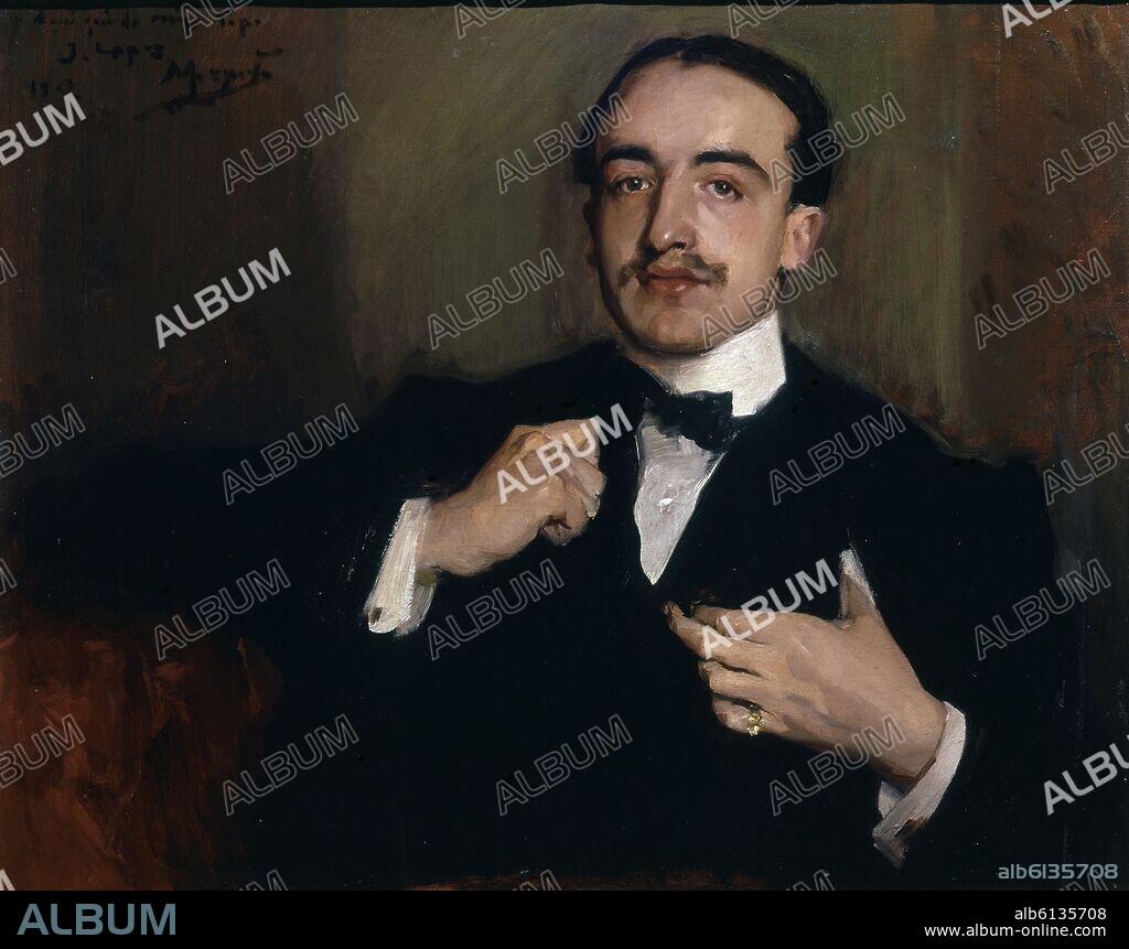 JOSE MARIA LOPEZ MEZQUITA (1883-1954). RETRATO DE JOSE MARIA RODRIGUEZ ACOSTA 1878/1941- 1902.
