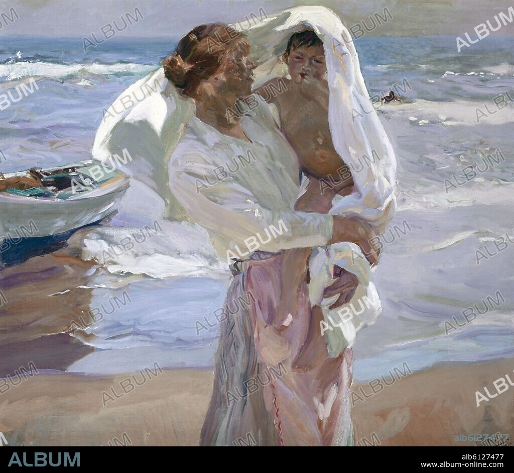 JOAQUIN SOROLLA. SALIENDO DEL BAÑO - VALENCIA - 1915 -   CAT 1115.