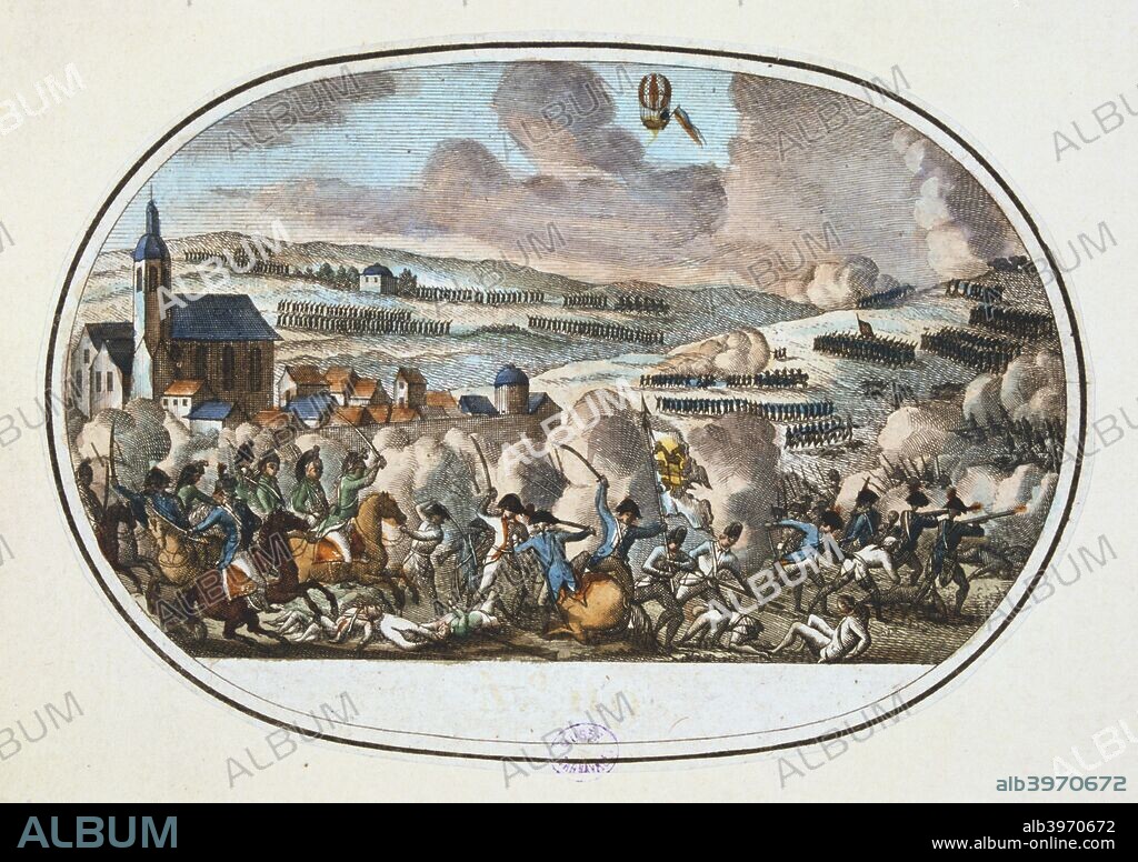 Battle of Fleurus, 26 June 1794. An important battle in deciding the fate of the infant French republic, Fleurus in Belgium is also noted for being one of the first battles to include aerial reconnaissance. It occurred when a sizeable Austrian army under the Prince of Saxe-Coburg moved to attack a French army pushing into the Netherlands.The Austrian army were defeated by the French under General Jean-Baptiste Jourdan. The Battle lasted about 6 hours and ended Austrian control over the Netherlands.