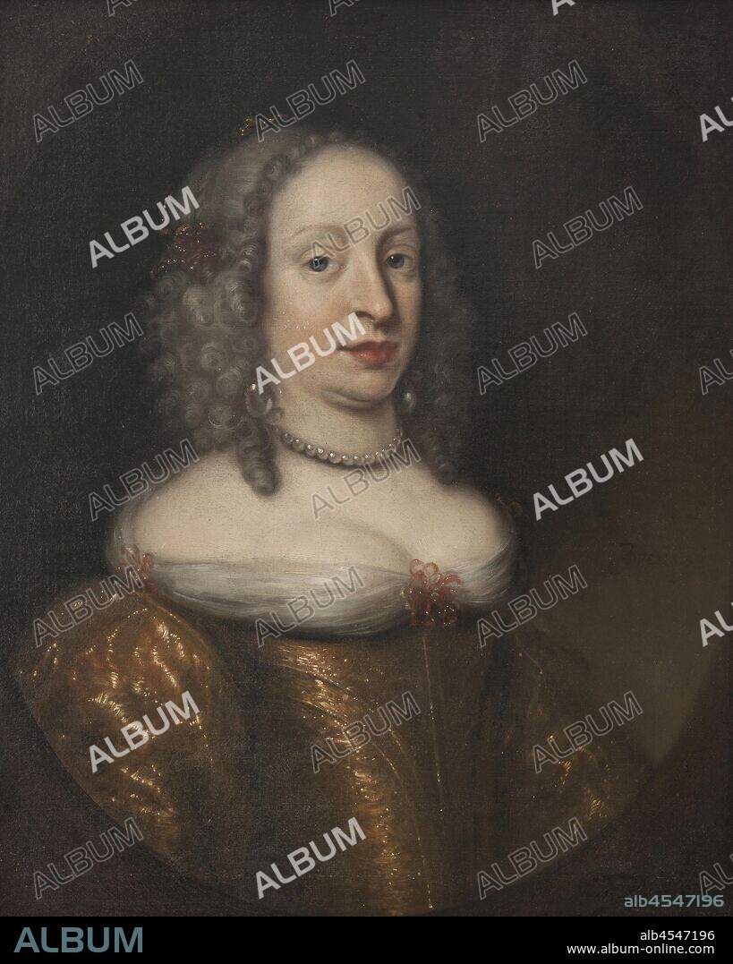 Attributed to Jürgen Ovens, Magdalena Sibylla, 1631-1719, princess of Holstein-Gottorp, painting, Magdalene Sibylle of Holstein-Gottorp, oil on canvas, Height, 70 cm (27.5 inches), Width, 57 cm (22.4 inches), Signed.