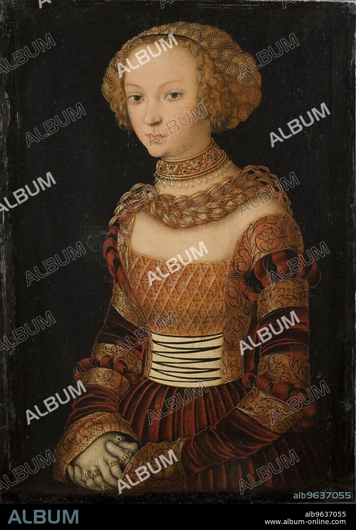 LUCAS CRANACH THE ELDER. Portrait of a Young Woman. Princess Emily of Saxony?, 1492-1537.