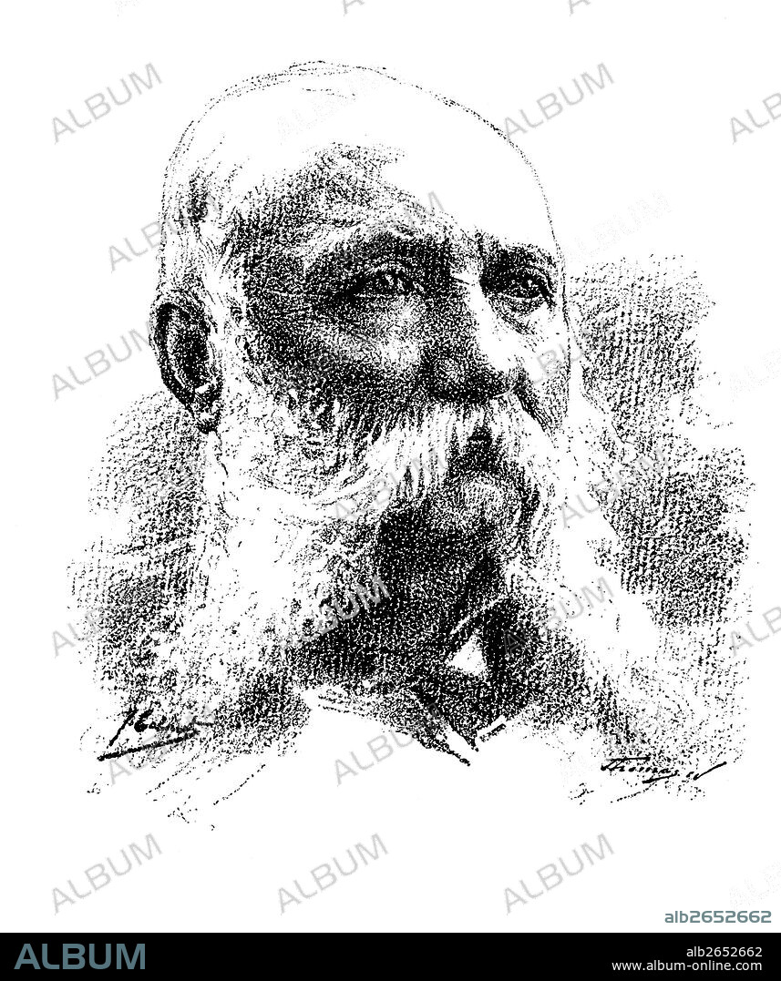 Carles Bosch de la Trinxeria (1831-1897), escritor catalán. Grabado de 1891.