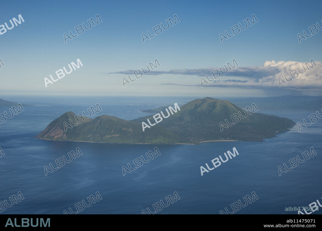 Aerial of Tongoa island, Shepherd Islands, Vanuatu, Pacific.