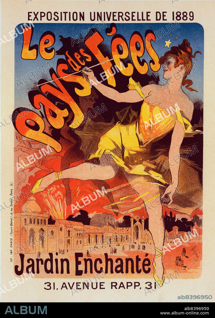 JULES CHéRET. Affiche pour l'Exposition Universelle de 1889 : "Le Pays de Fées"., c1899. [Publisher: Imprimerie Chaix; Place: Paris].