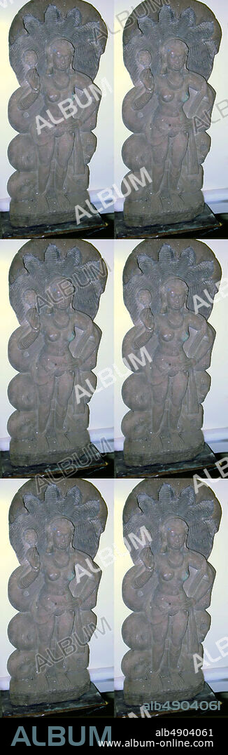 Standing Nagini (Study Collection), India, 20th century, India, H. 36 3/4 in. (93.3 cm); W. 15 1/2 in. (39.4 cm); D. 6 1/4 in. (15.9 cm); Wt. 168 lbs (76.2 kg), Sculpture.