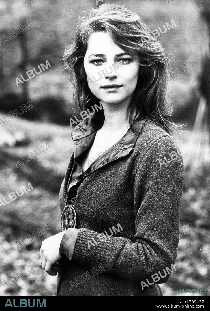 A portrait of Charlotte Rampling. A portrait of the British film actress Charlotte Rampling. 1970s.