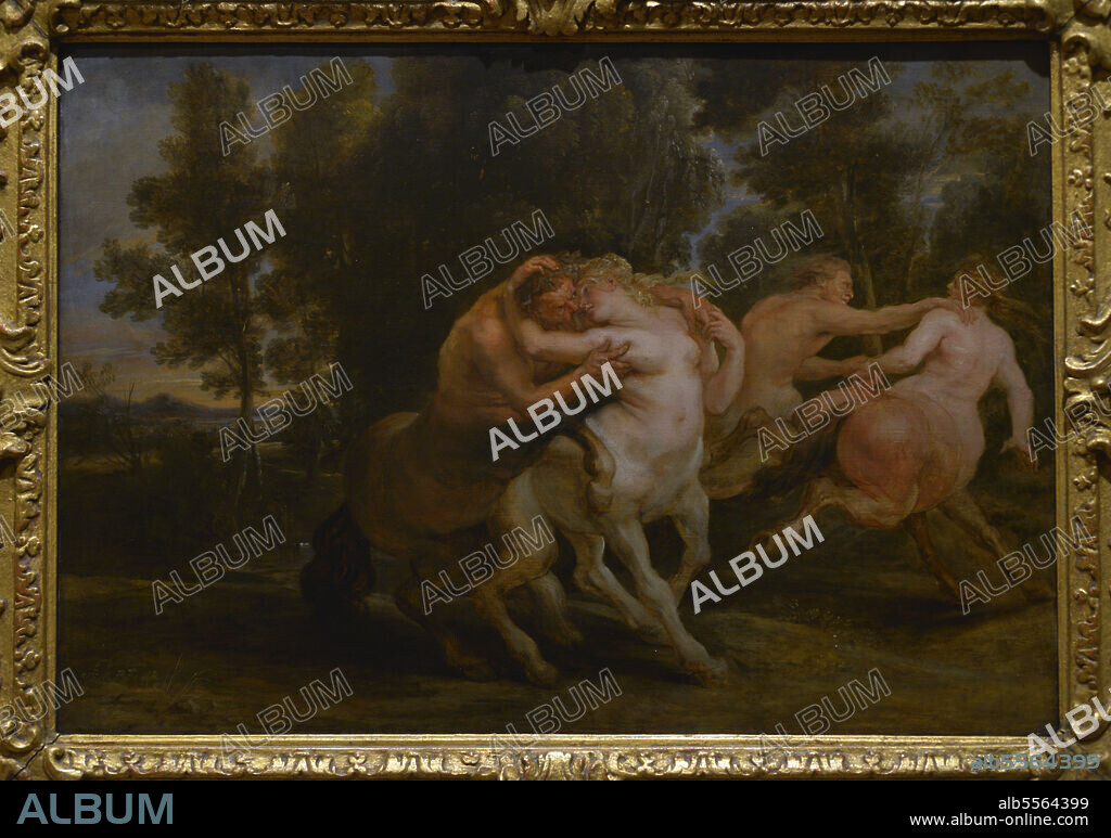 PETER PAUL RUBENS (1577-1640). FLEMISH PAINTER.. Peter Paul Rubens (1577-1640). Pintor barroco de la escuela flamenca. Los Amores de los Centauros, h. 1635. Oleo sobre madera. Museo Calouste Gulbenkian. Lisboa. Portugal.
