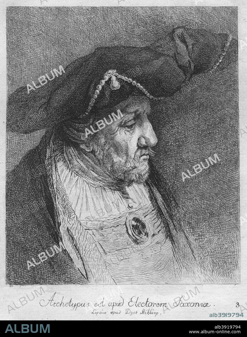 'Archetypus est apud Electorem Saxonie. Lipsice apud Duck Bibliop', 1769. After Rembrandt (1606-1669).