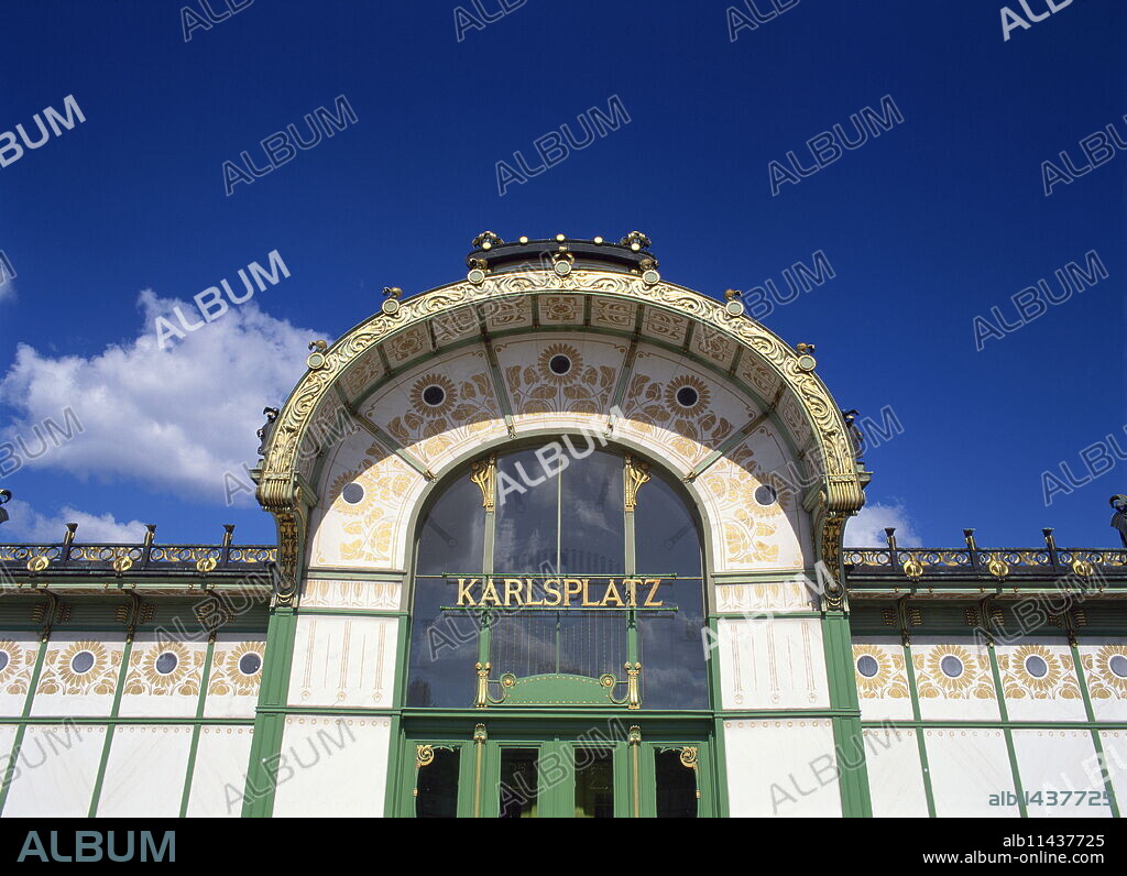 Karlsplatz Pavillion by Otto Wagner, Vienna, Austria, Europe.