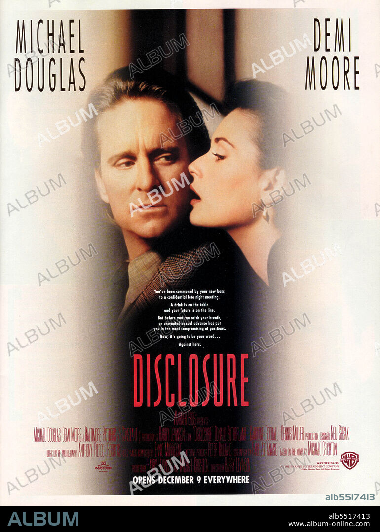 DEMI MOORE et MICHAEL DOUGLAS dans HARCÈLEMENT, 1994 (DISCLOSURE), réalisé par BARRY LEVINSON. Copyright WARNER BROTHERS.