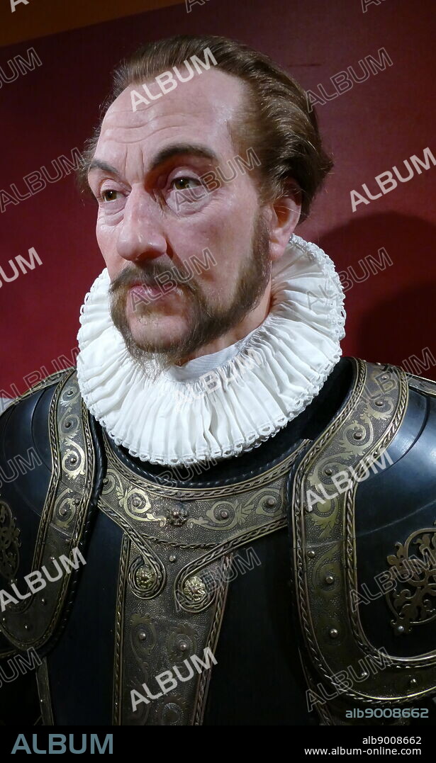 Waxwork figure of William III (1650 - 1702), known as William of Orange, was sovereign Prince of Orange from birth, Stadtholder of Holland, Zeeland, Utrecht, Guelders and Overijssel in the Dutch Republic from the 1670s and King of England, Ireland and Scotland from 1689 until his death.