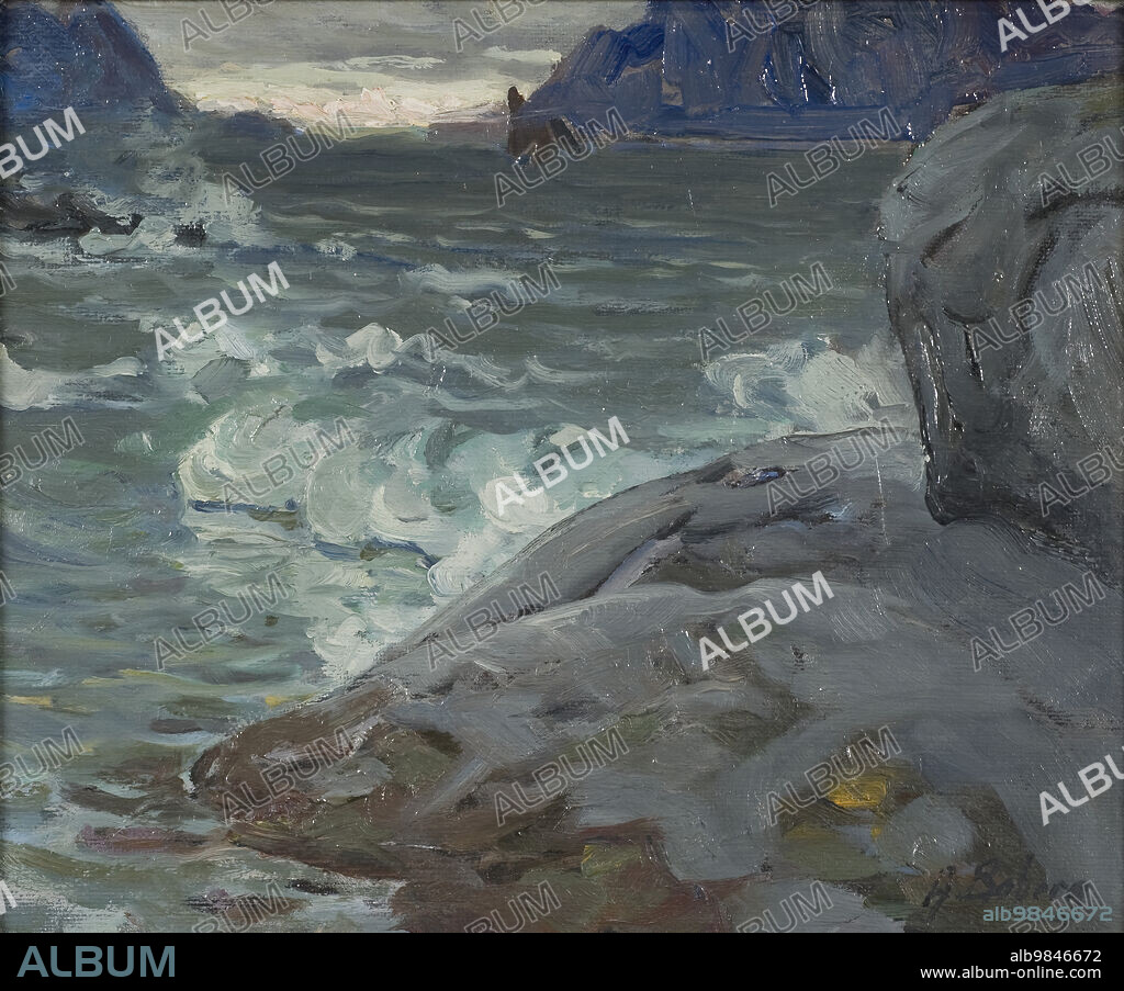 ANNA KATARINA BOBERG. Beach. Study from North Norway, c1900s.