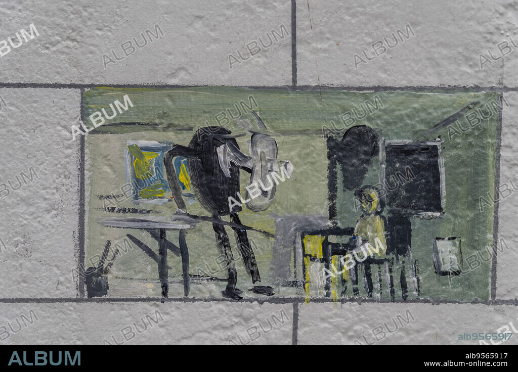 scenes from pink floyd wall, Berlin Wall, Federal Republic of Germany.