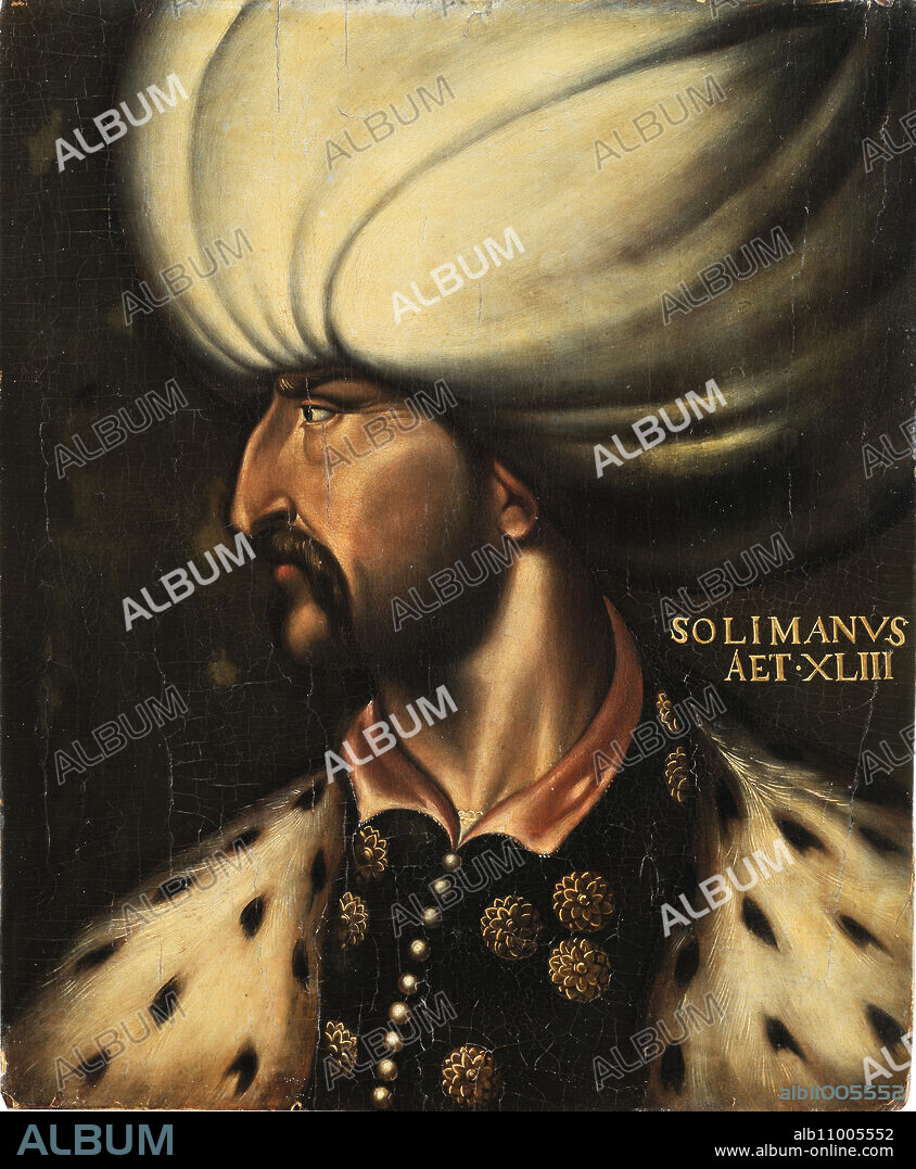 CRISTOFANO DELL'ALTISSIMO. Portrait of Sultan Suleiman I the Magnificent (1494-1566).