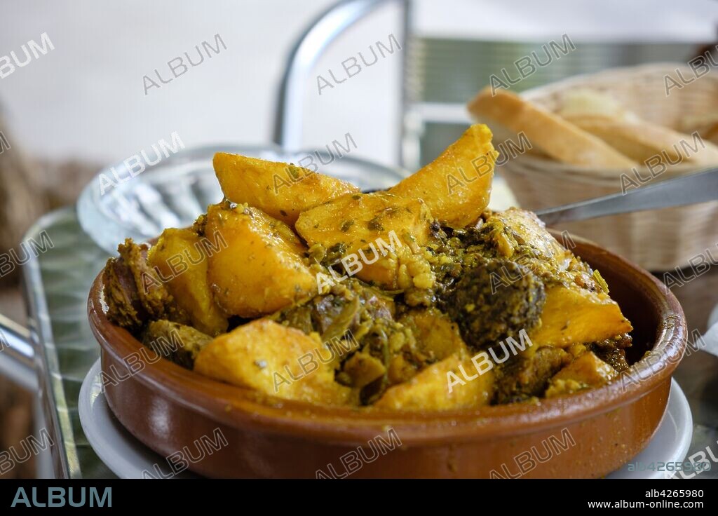 Sofrit Pagès, Restaurante Ses Arcades, Sant Joan de Labritja, Ibiza, balearic islands, Spain.