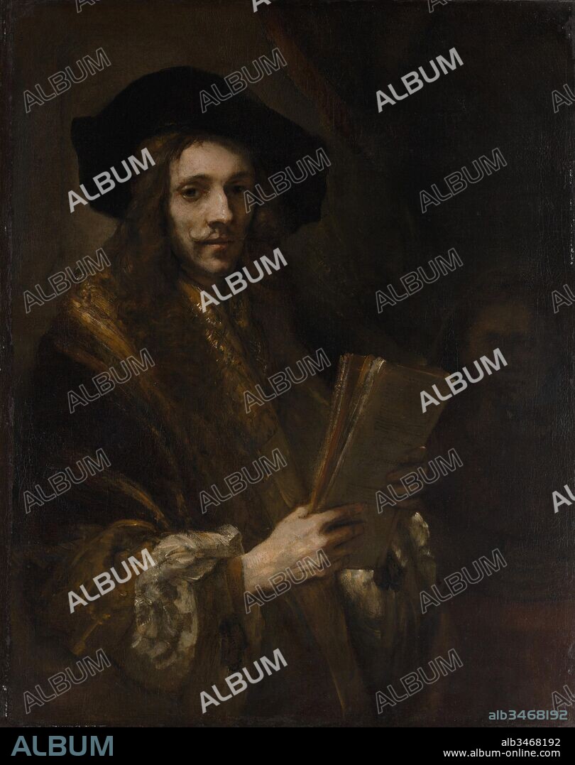 Portrait of a Man ('The Auctioneer'), probably ca. 1658–62, Oil on canvas, 42 3/4 x 34 in. (108.6 x 86.4 cm), Paintings, Follower of Rembrandt (Dutch, third quarter 17th century), This fine portrait of an engaging young scholar was painted by an artist who was closely familiar with Rembrandt's style of about 1655–60. The master's surface effects have been imitated with flair but his emulator failed to achieve the convincing sense of form, textures, light, and space that Rembrandt displays in works such as the Aristotle with a Bust of Homer of 1653.