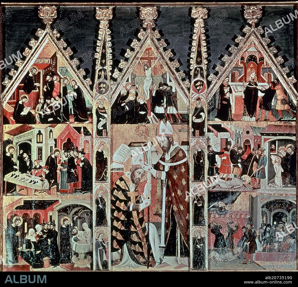 ARNAU BASSA (?-1348). RETABLO DE SAN MARCOS - 1346 - GOTICO CATALAN.