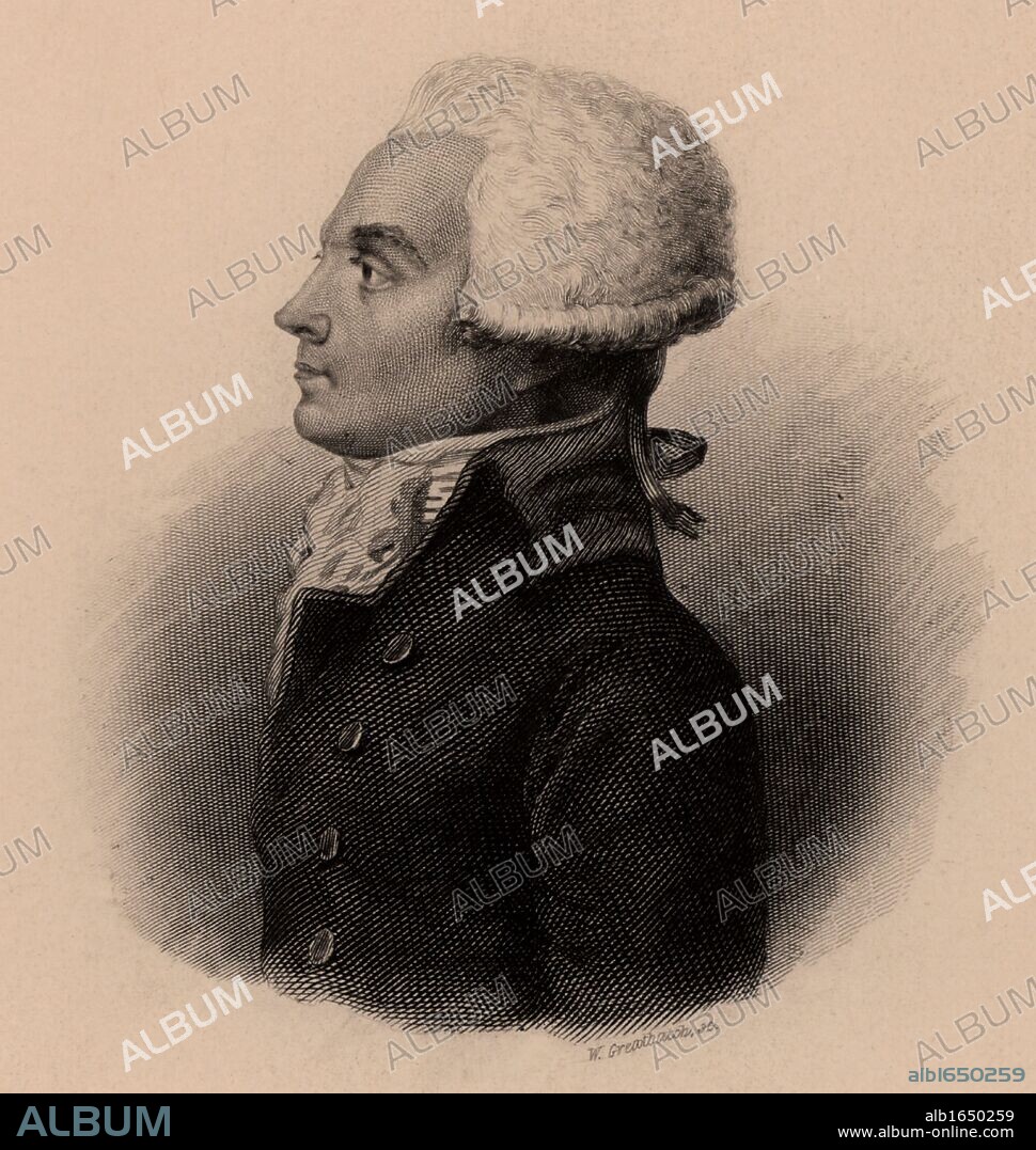 Maximilien Marie Isidore de Robespierre (1758-1794) French Revolutionary leader who for a short while in 1794 reigned supreme. At the end of July his power crumbled and he was overthrown and sent to the guilliotine on 28 July. Engraving. (Photo by: Universal History Archive/UIG via Getty Images).